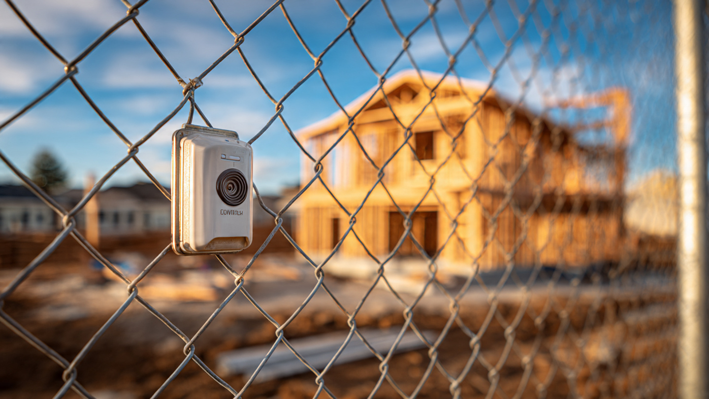 AI audio classifier on a construction site analyzing noise from equipment