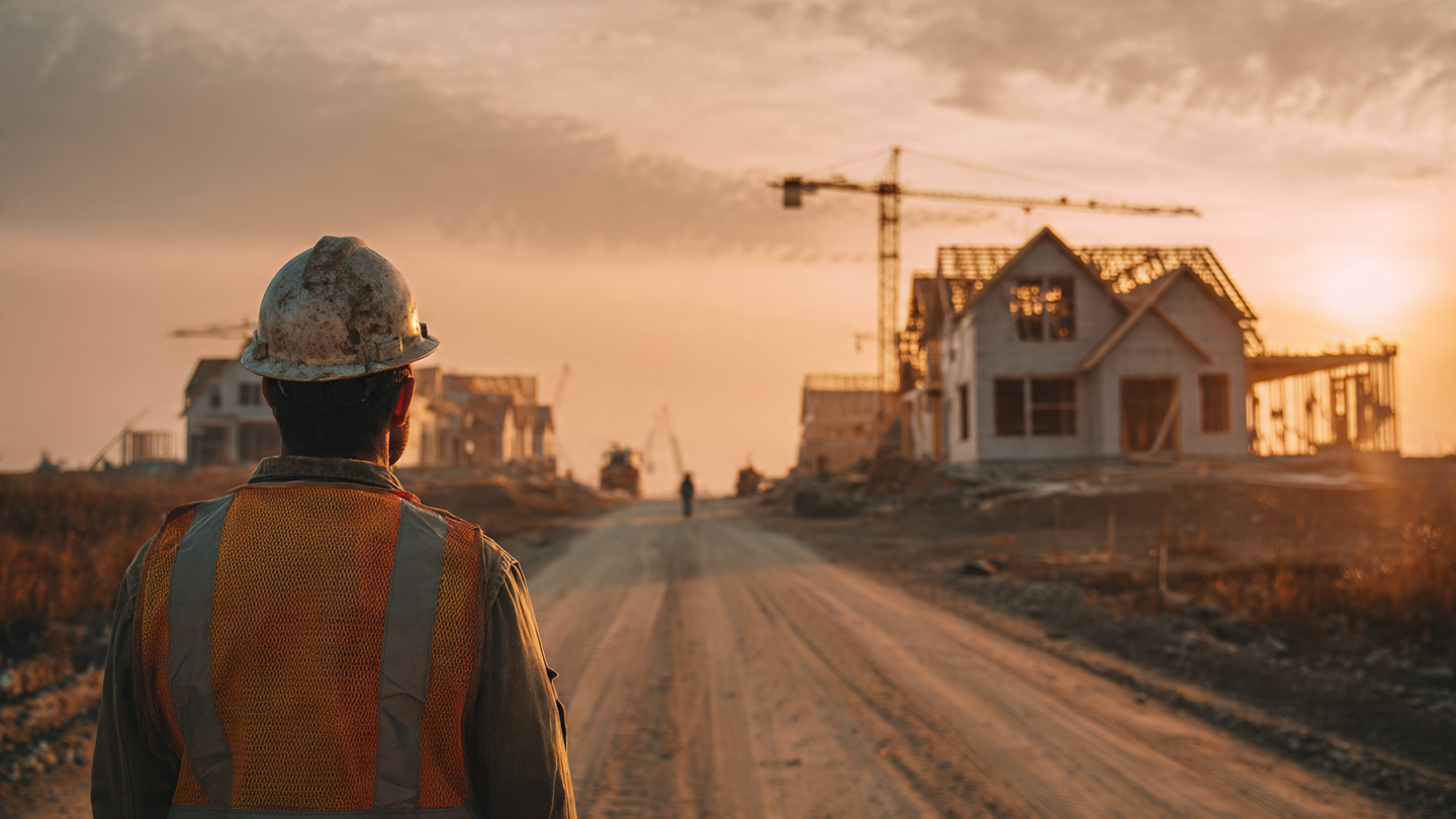 An electrician choosing between a data center and a residential construction site