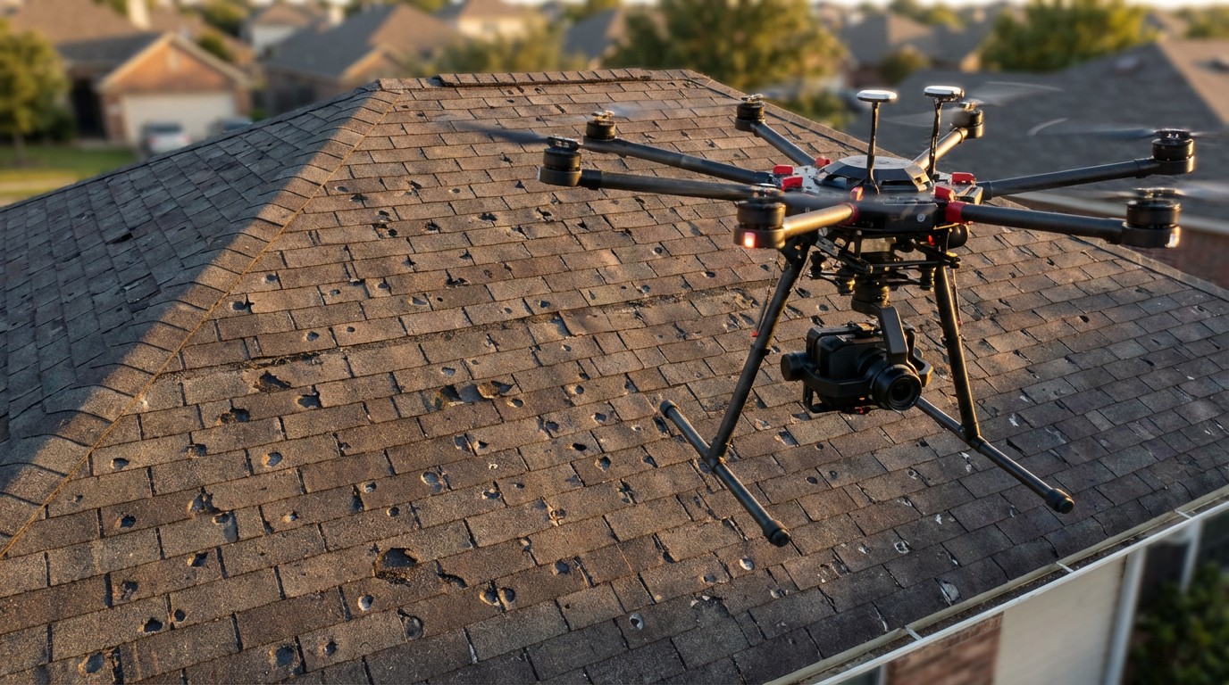 Your Roofer Climbed a Ladder and Eyeballed It. The Drone Found 23 Problems He Missed.